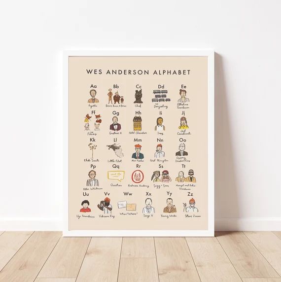 Wes Anderson Alphabet Canvas Print  Film Poster Moonrise - Etsy | Etsy (US)