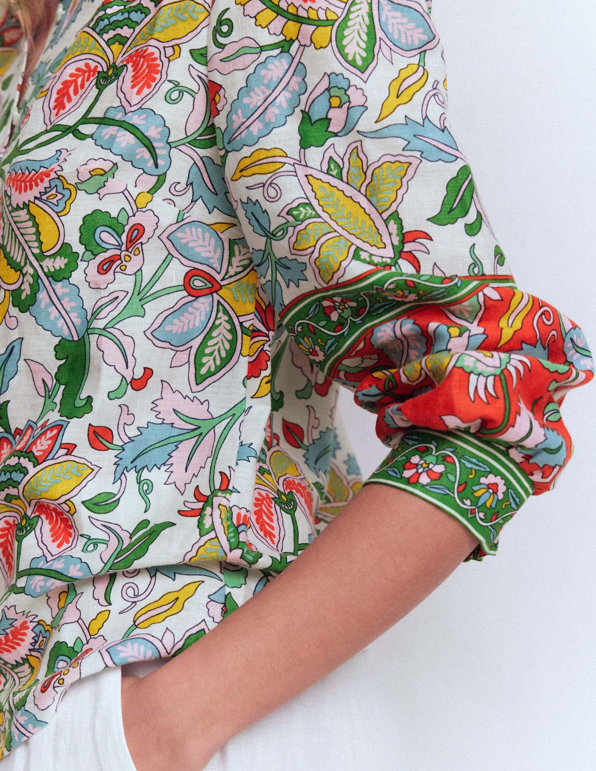 Alicia Linen Top-Multi, Botanical Trail | Boden (US)