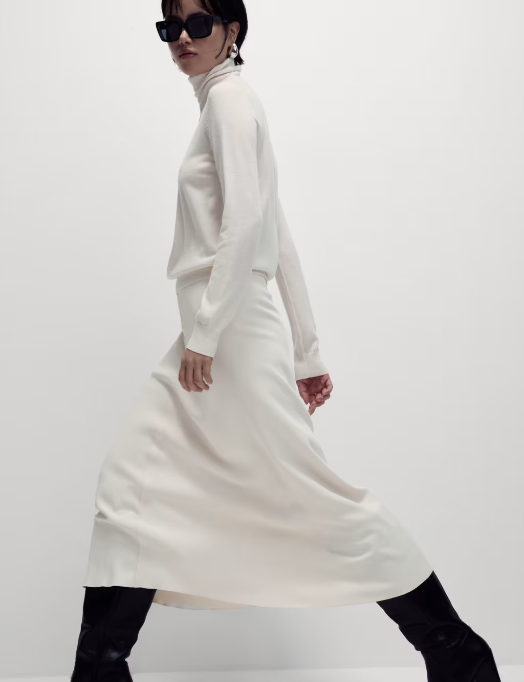 Crepe A-Line Midaxi Skirt | Marks & Spencer (UK)