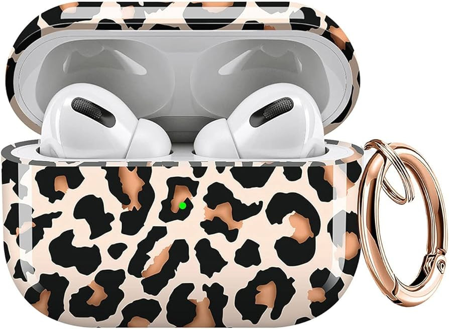 Maxjoy Compatible AirPods Pro Case Cover, Leopard Print Air Pod Pro Case for Women Men Cute Soft ... | Amazon (US)
