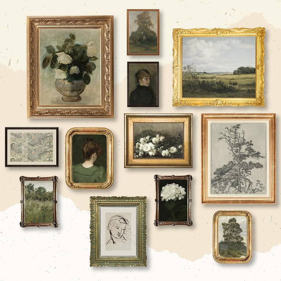 97 Decor Vintage Wall Art Prints - French Country Decor, Vintage Pictures Antique French Posters,... | Amazon (US)