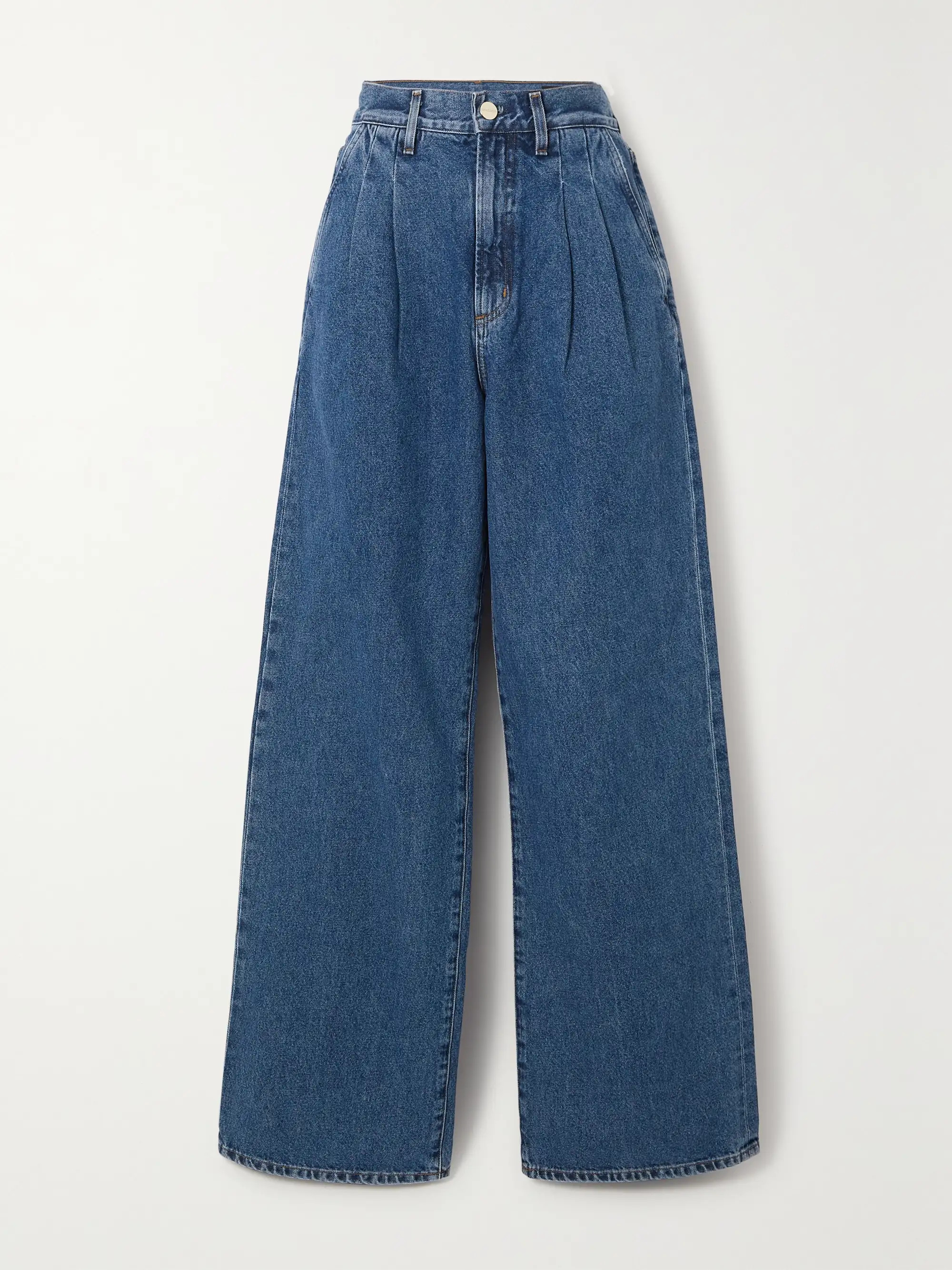 The Edgar pleated high-rise wide-leg jeans | NET-A-PORTER (UK & EU)