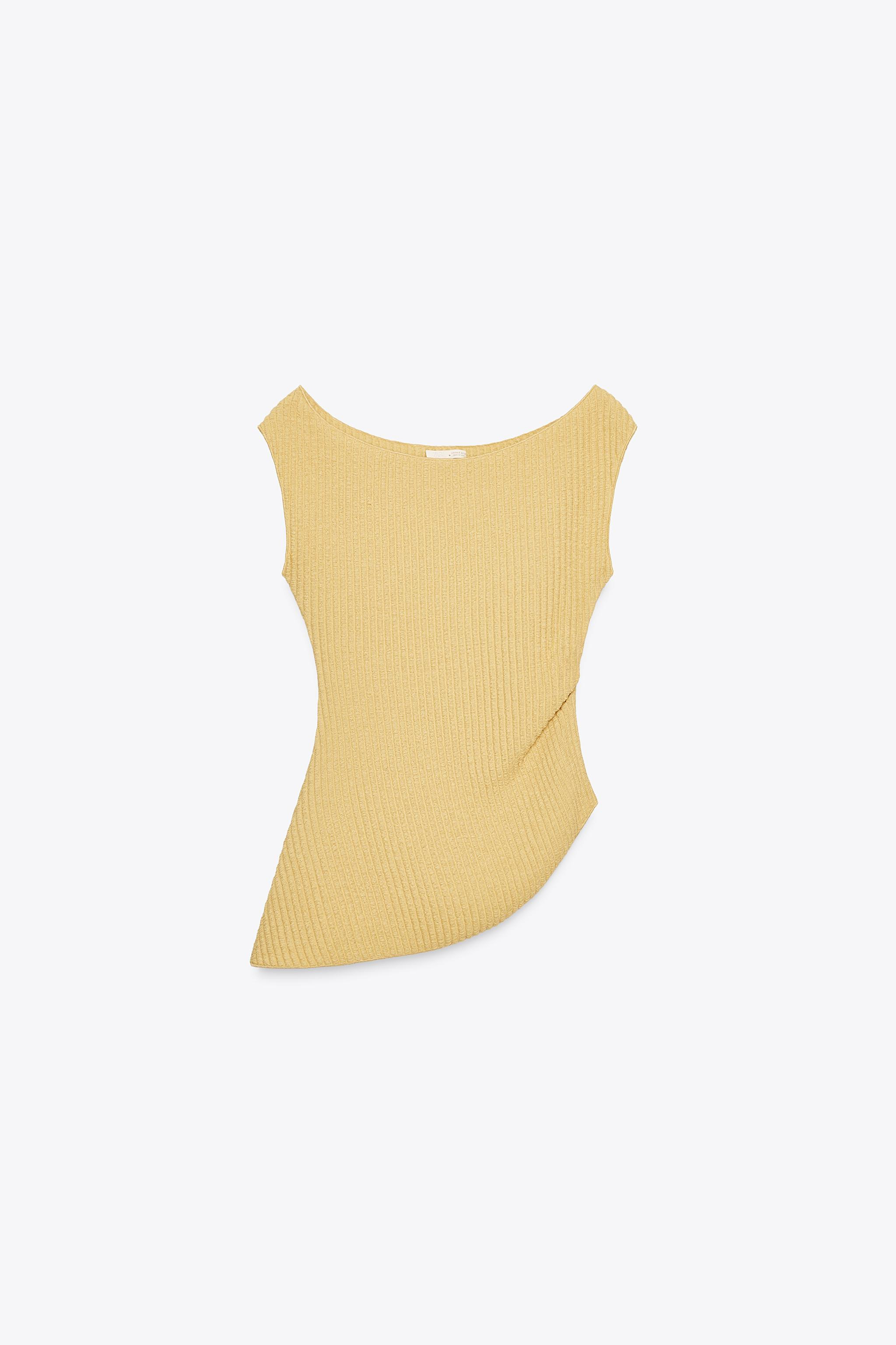 TEXTURED DRAPED TOP | Zara US
