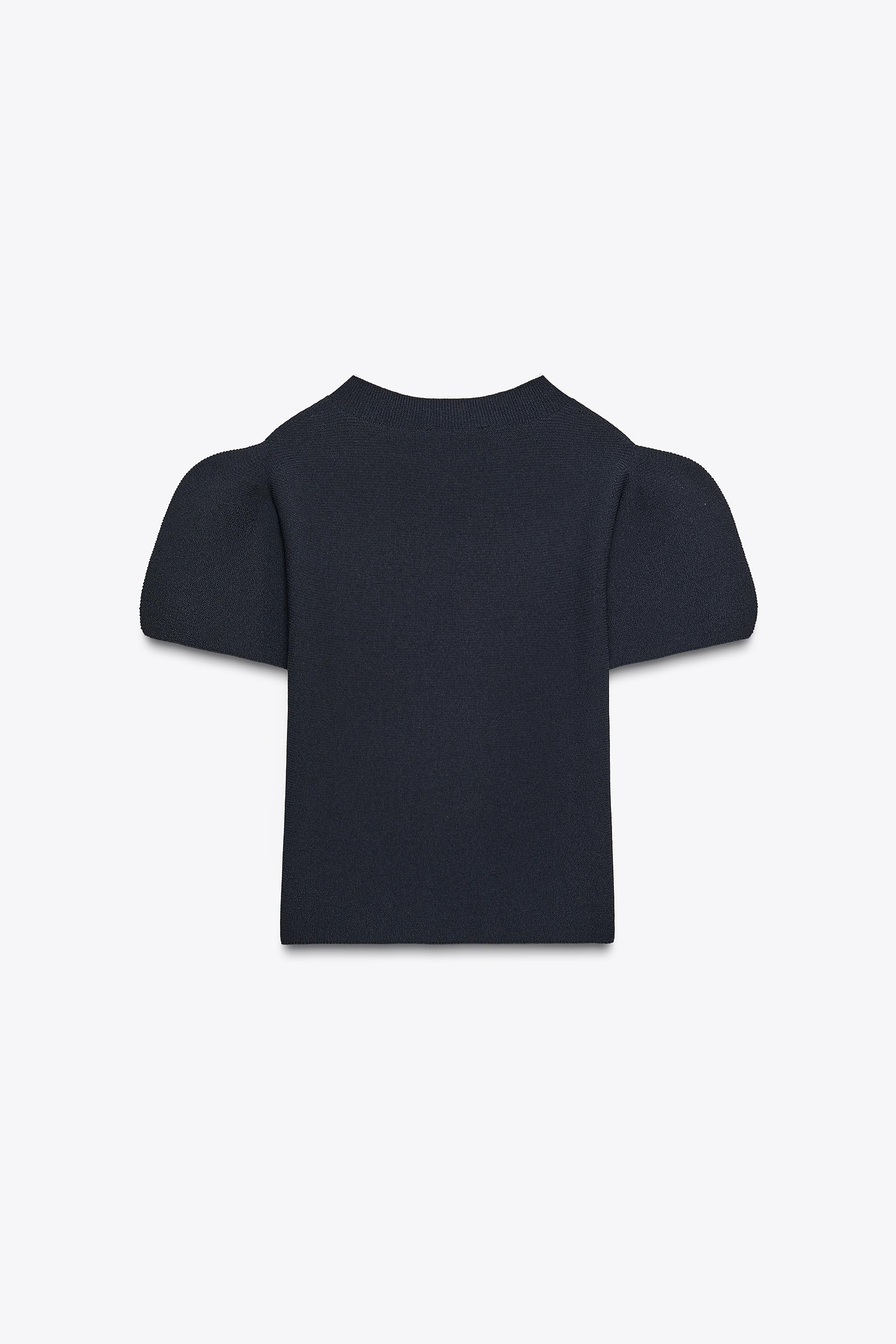 BALLOON SLEEVE KNIT TOP | Zara US