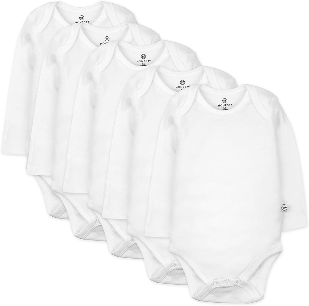 HonestBaby Baby Boys' 5-pack Long Sleeve Bodysuits One-piece 100% Organic Cotton for Infant Baby ... | Amazon (US)
