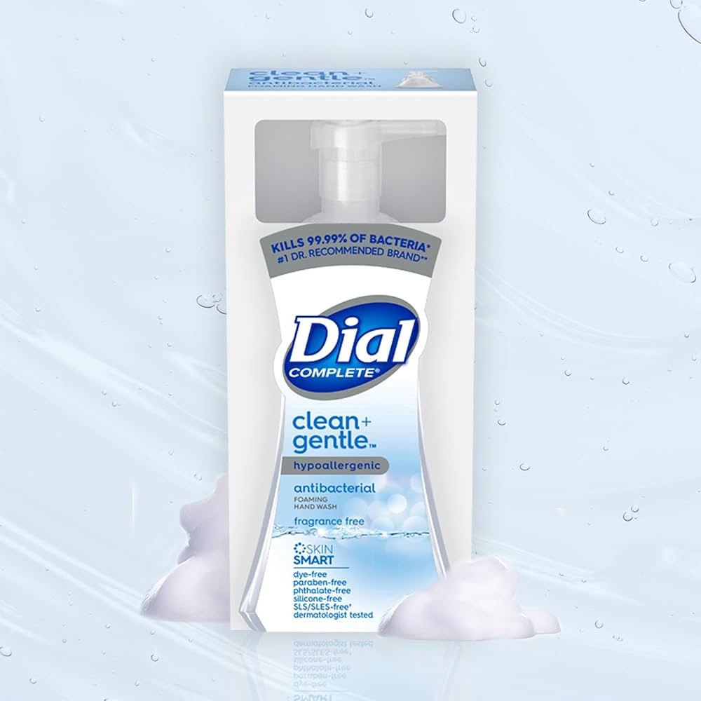 Dial Antibacterial Foaming Hand Soap, Fragrance Free, 7.5 fl oz (Pack of 6) | Amazon (US)