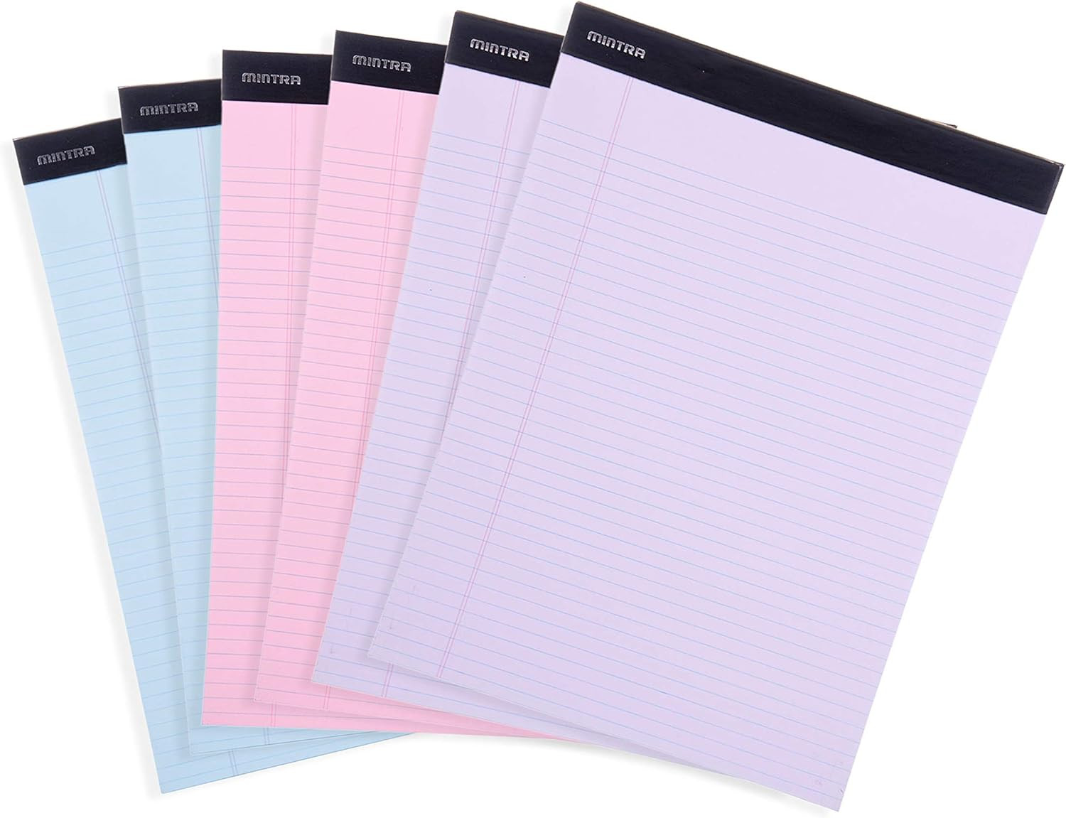 Mintra Office Legal Pads - ((BASIC PASTEL 6pk, 8.5in x 11in, NARROW RULED)) - 50 Sheets per Notepad, | Amazon (US)