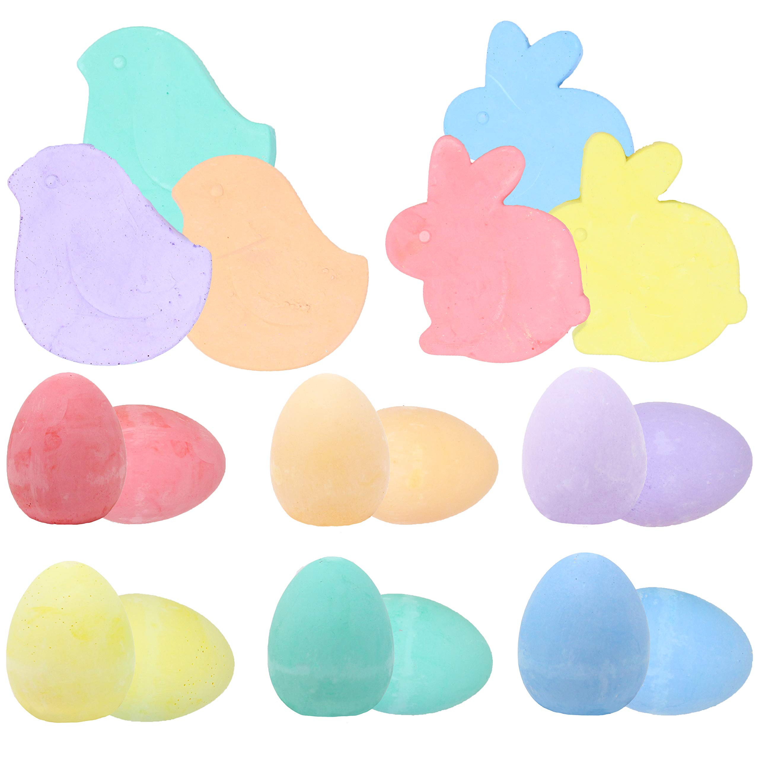 JOYIN 18 Pack Easter Sidewalk Chalk Set, Colorful Easter Eggs Bunny Chicken Chalks, Easter Crafts... | Amazon (CA)