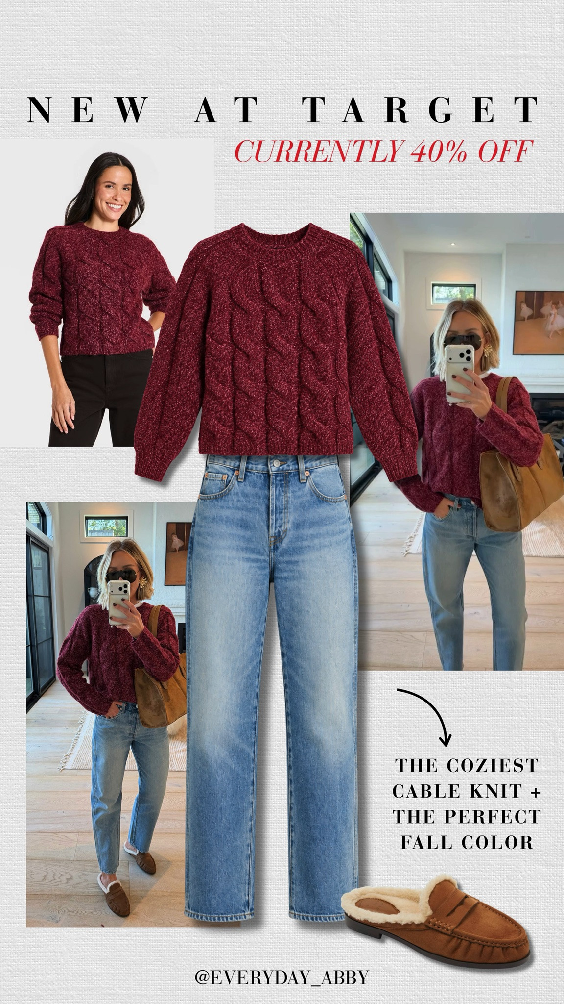 Must have cable knit sweater 👏👏 wearing a large
