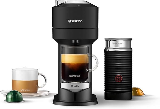 Nespresso Vertuo Next Coffee Maker and Espresso Machine by Breville, Deluxe Matte Black Chrome wi... | Amazon (US)