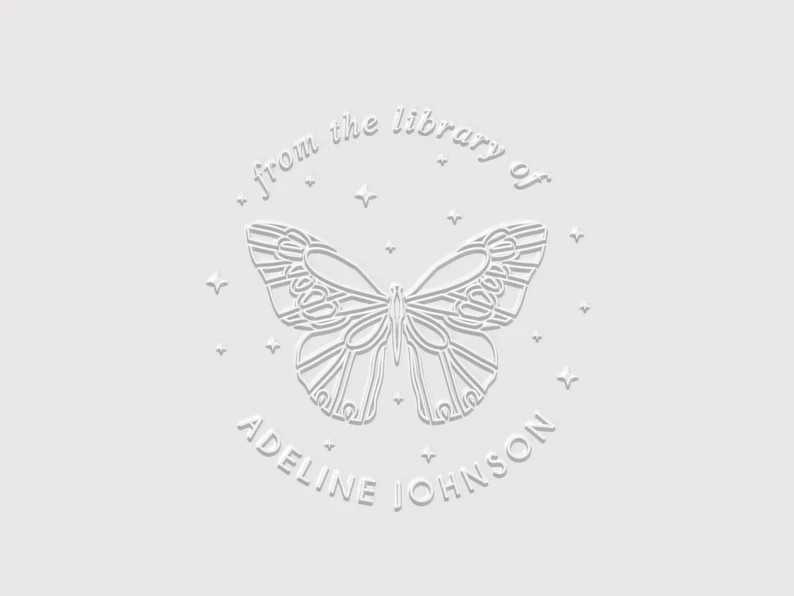 Butterfly Library Embosser  Butterfly Book Embosser  Rubber | Etsy | Etsy (US)