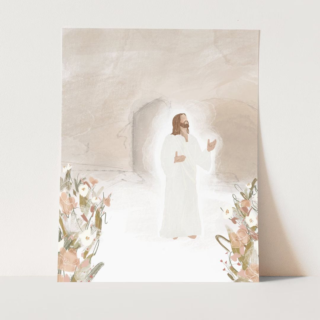 He Is Risen | Christ Illustration | Etsy (US)