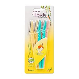Dorco Tinkle Eyebrow Razors for Women, 6 Razors, Eyebrow Trimmer Dermaplaning Tool for Safe and E... | Amazon (US)