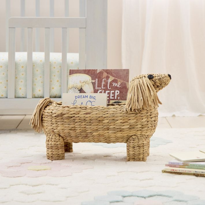Woven Dachshund Book Caddy | West Elm (US)