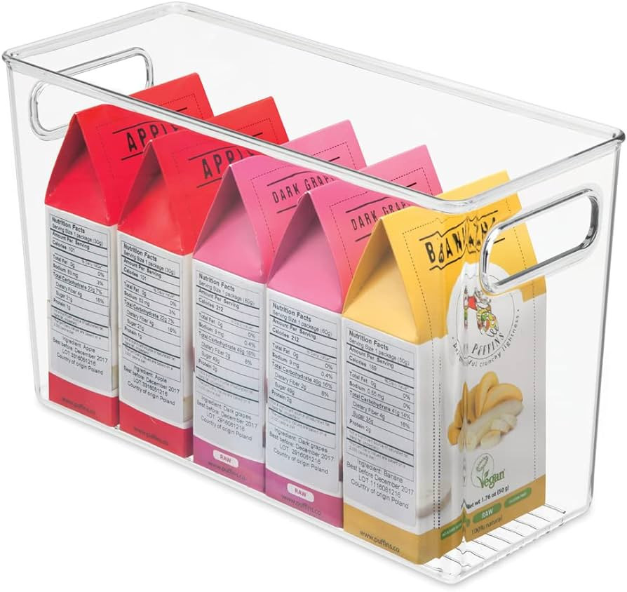 iDesign Plastic Stackable Kitchen Organizer Bin with Easy to Grip Integrated Handles for Kitchen,... | Amazon (US)