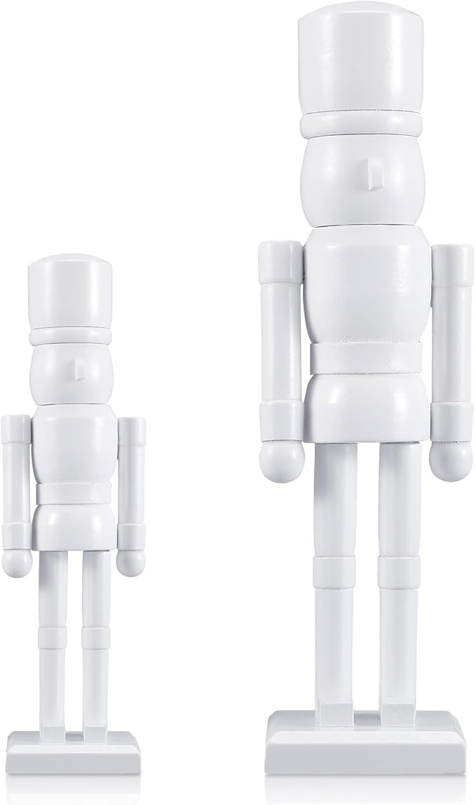 2 Pack Christmas Wooden Nutcracker Traditional Christmas Decorations Nutcracker Figure Statue for... | Amazon (US)