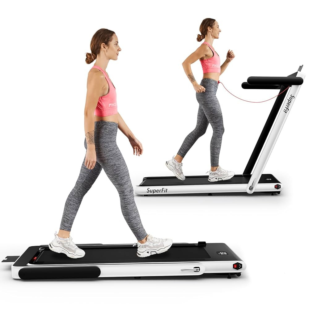 Goplus 2 in 1 Folding Treadmill, 2.25HP Superfit Under Desk Electric Treadmill, Installation-Free... | Amazon (US)