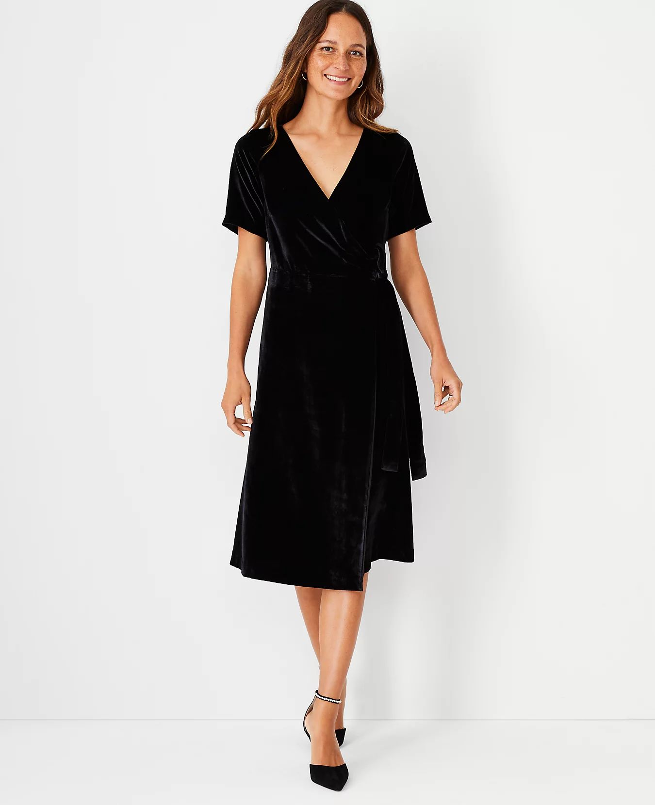 Velvet Wrap Dress | Ann Taylor (US)