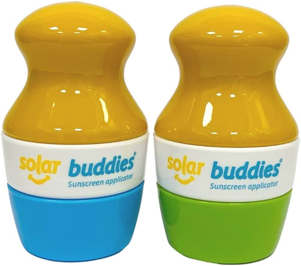 Duo Green Blue Pack Of Solar Buddies Refillable Roll On Sponge Applicator For Kids, Adults, Famil... | Amazon (US)