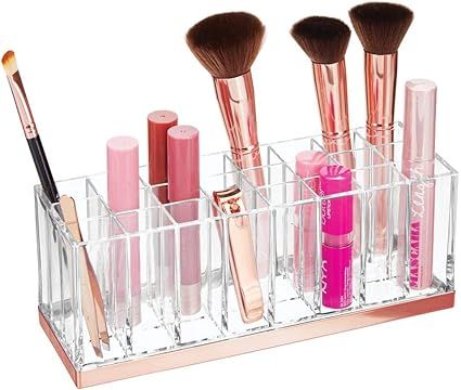 mDesign Makeup Organiser – Cosmetic Organiser for Dressing Tables and Countertops – Makeup St... | Amazon (UK)