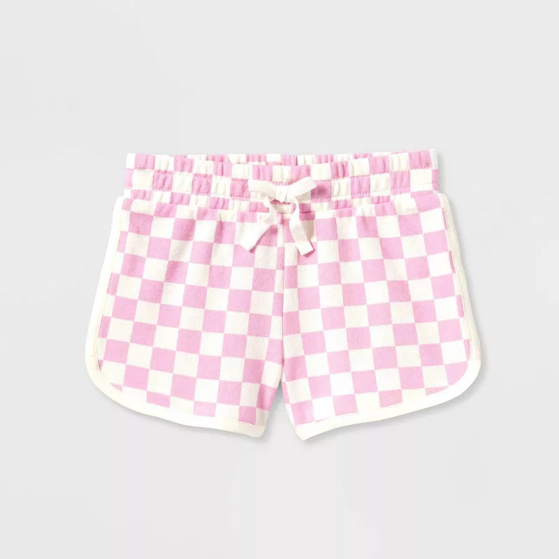 Grayson Mini Toddler Girls' French Terry Pull-On Shorts - Pink 5T | Target