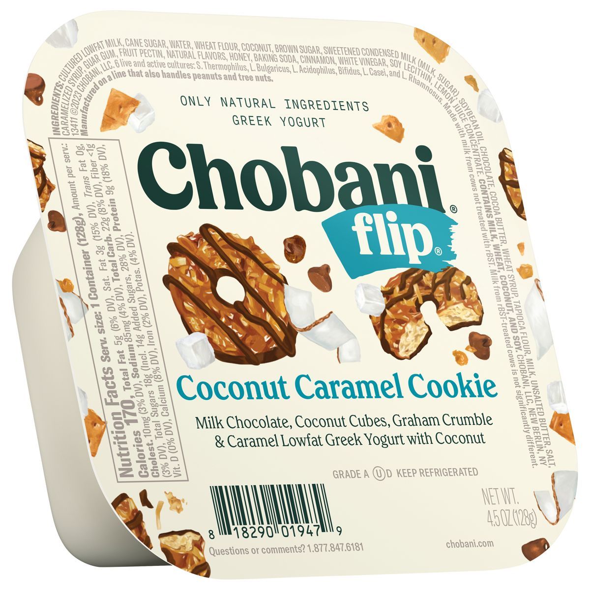Chobani Flip Coconut Caramel Cookie Greek Yogurt - 4.5oz | Target