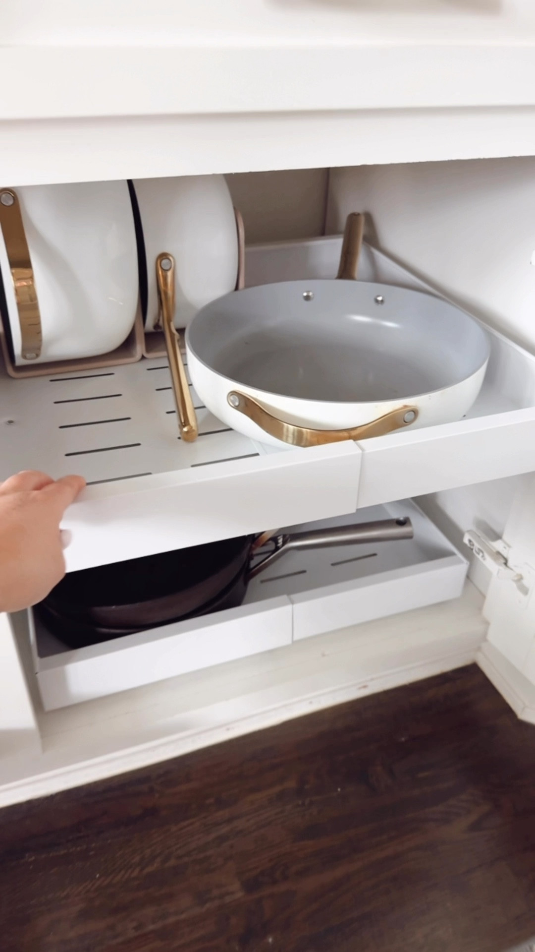 This kitchen cabinet organization is giving me life!!! Adhesive pull out drawers from Amazon!! Yes please! 

#LTKFindsUnder100 #LTKWatchNow #LTKHome