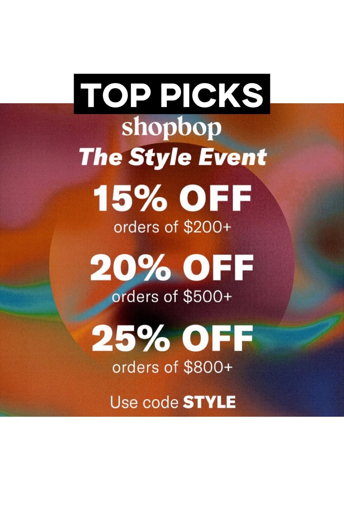 Top Picks from the SHOPBOP STYLE EVENT 

#LTKsalealert #LTKshoecrush #LTKstyletip