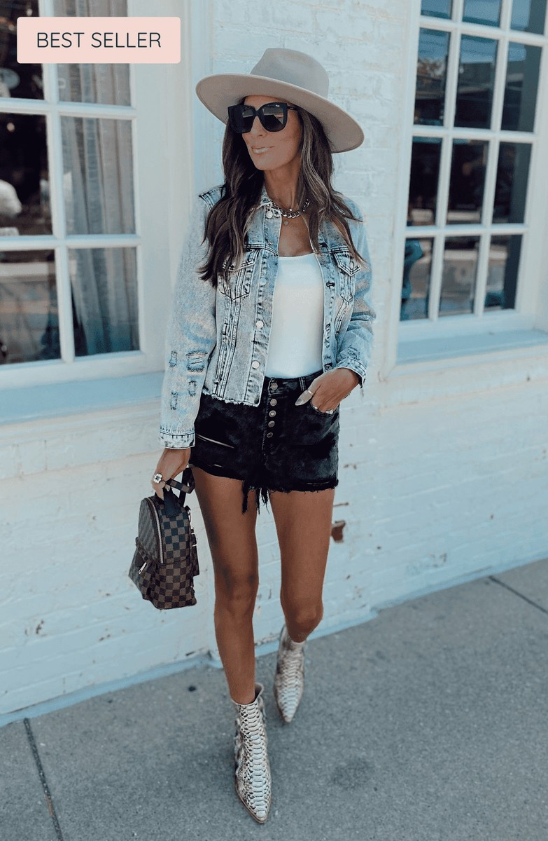 Watch Me Work Black Acid Wash Denim Jacket | Apricot Lane Boutique