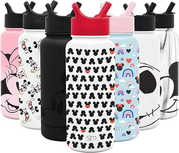 Simple Modern Disney Character Insulated Water Bottle Tumbler with Straw Lid Reusable Stainless S... | Amazon (US)