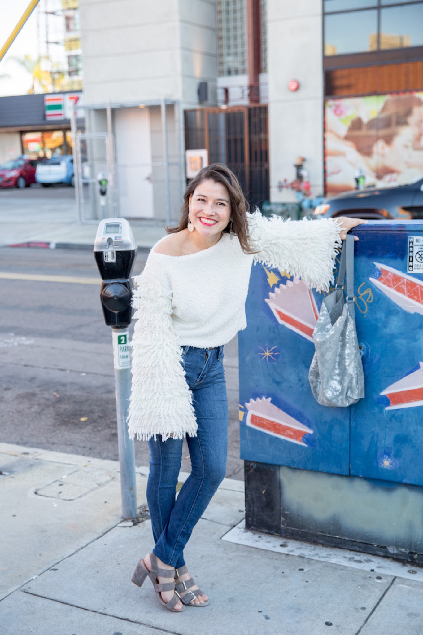 Statement Sweater Outfit For Fall: Alice McCall sweater, Good American jeans, and Sole Society heels

#LTKStyleTip #LTKSeasonal #LTKFindsUnder100