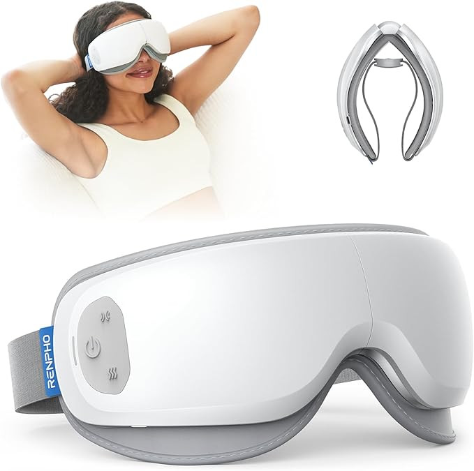 RENPHO Eyeris Zen Ultra-Quiet Eye Massager with Heat, Lightweight Heated Eye Mask for Migraines, ... | Amazon (US)