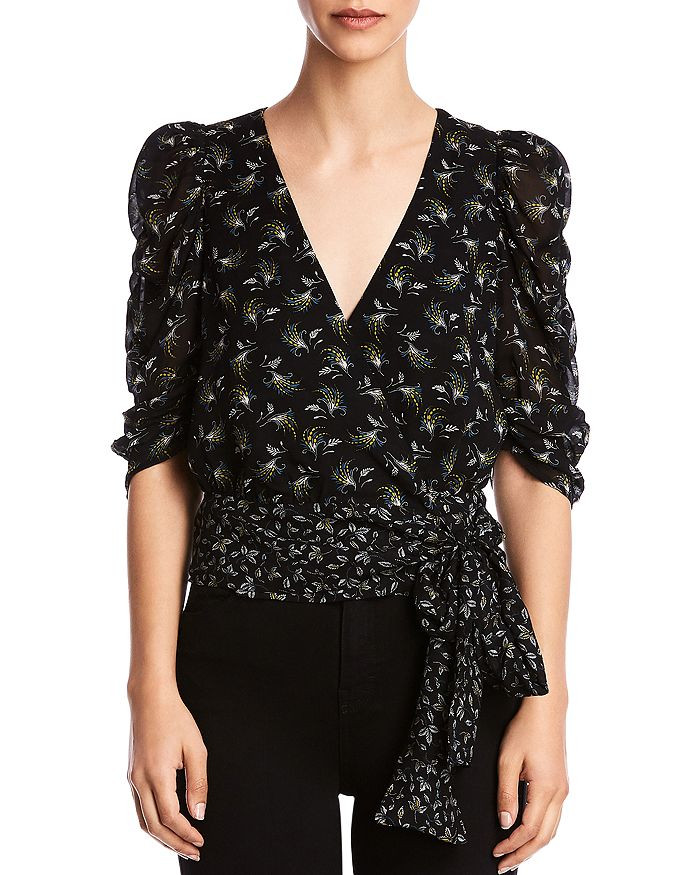 Lilian Puff-Sleeve Wrap Top | Bloomingdale's (US)