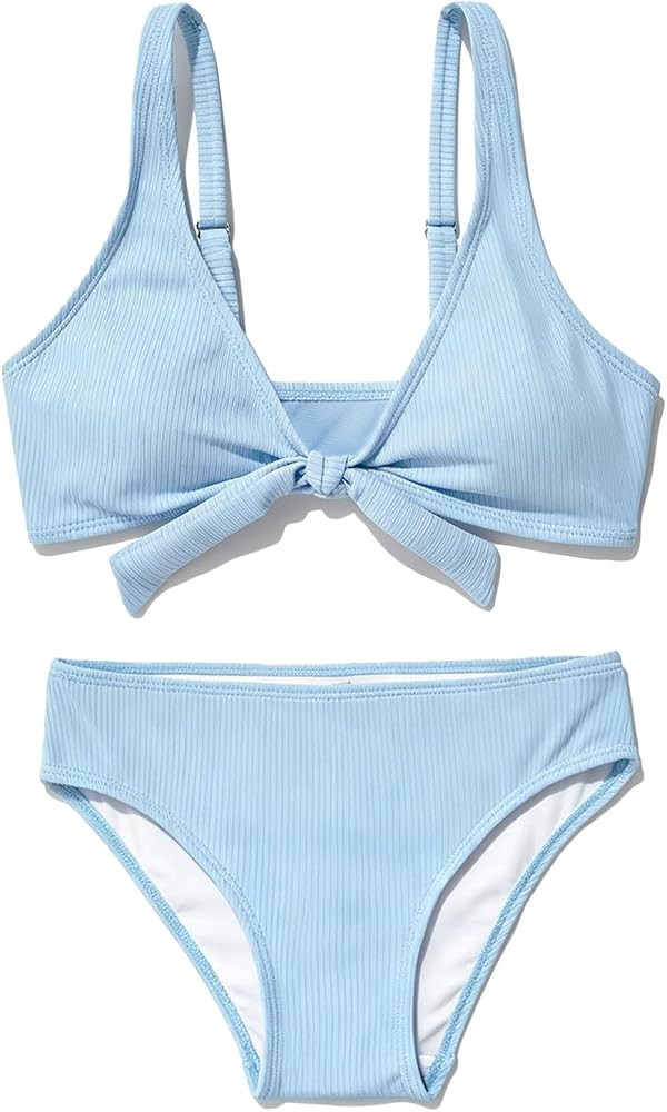 Tween Teen Girls Two Piece Bikini Swimsuit | Not See-Through Removable Chest Pads | Cute Bathing ... | Amazon (US)