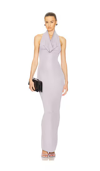 Helsa Aaliyah Maxi Knit Dress in Metallic Silver,Lavender. - size M | Revolve Clothing (Global)