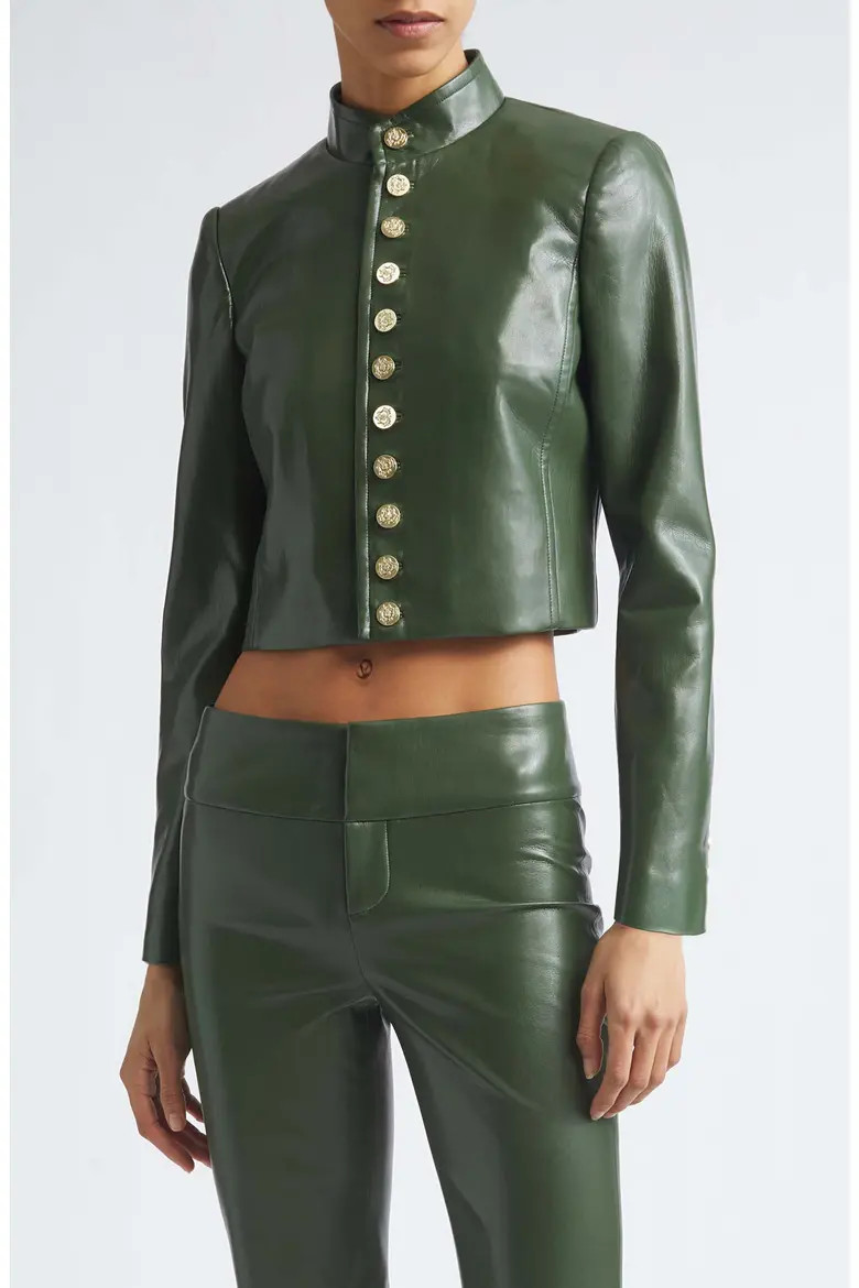 Emerson Faux Leather Crop Jacket (Women) | Nordstrom | Nordstrom