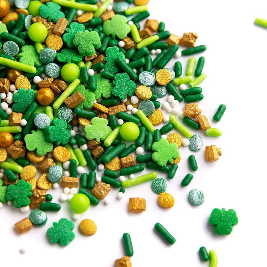 Sweets Indeed, St. Patrick's Day Sprinkles, Edible Green Sprinkles, Shamrocks, Perfect for Cake D... | Amazon (US)