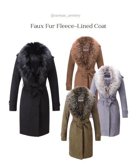 The perfect faux suede trench coat with detachable fur collar. Such great quality and super warm! This jacket is fleece lined and is cozy and comfortable. 

Mob wife aesthetic 

#wintercoat #mobwifeaesthetic #cozycoat #fauxfur

#LTKSeasonal #LTKfindsunder100 #LTKstyletip