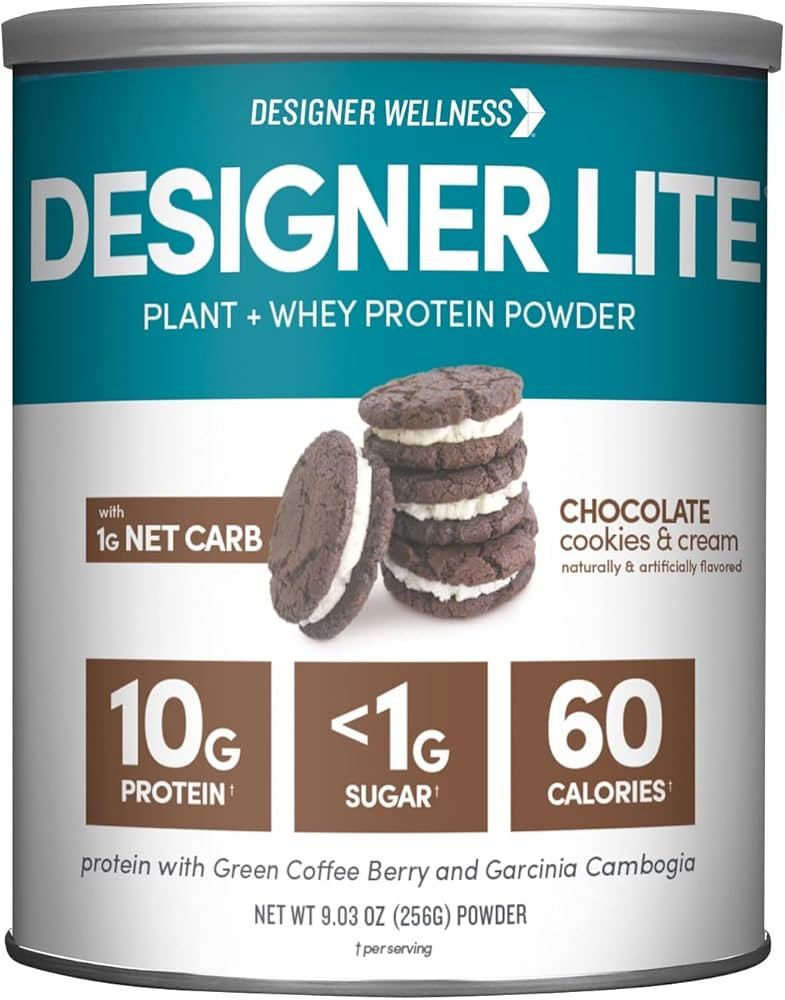 Designer Wellness, Designer Lite, Low Calorie Natural Protein, Prebiotic Fiber, Key Vitamins & Mi... | Amazon (US)
