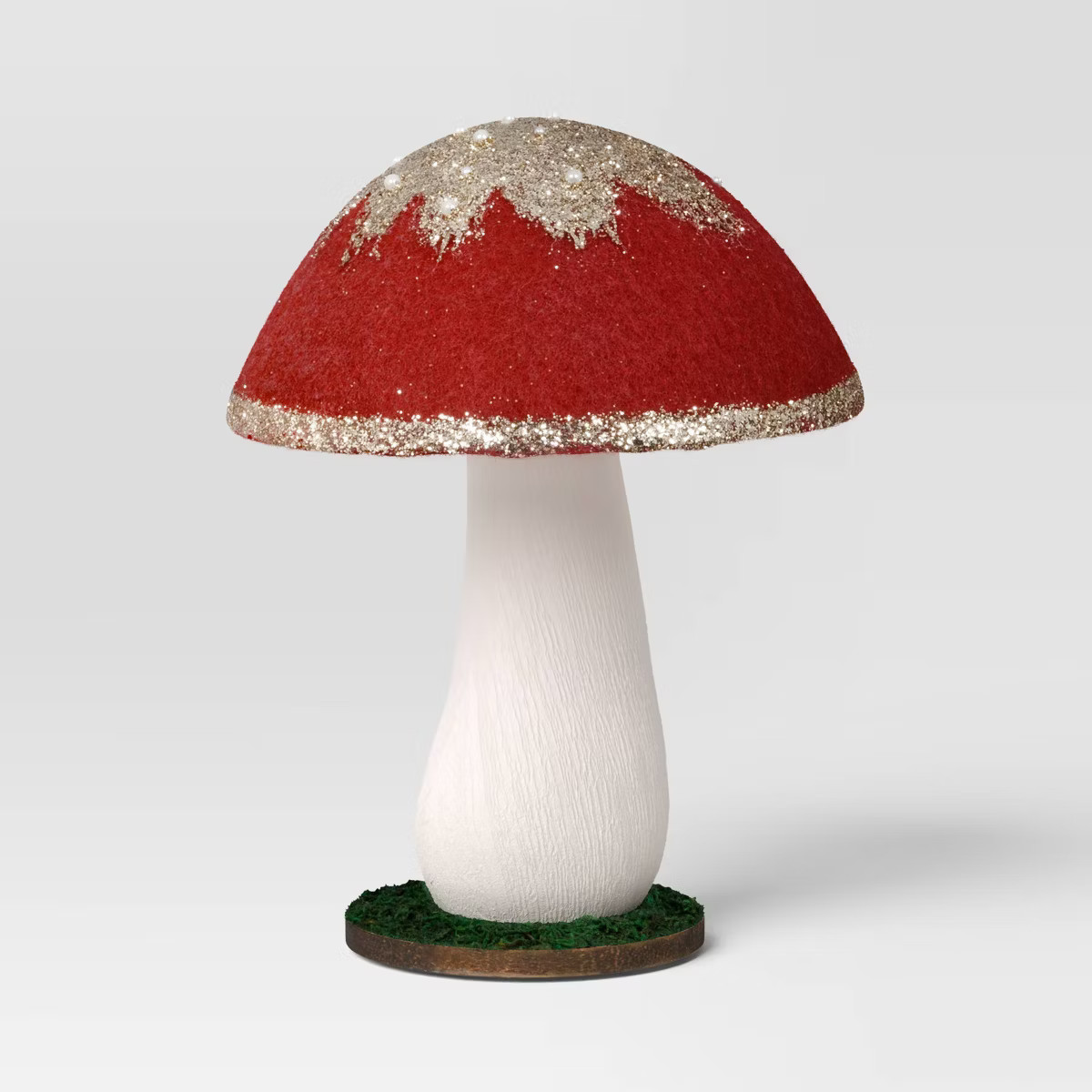Glittered Wool Mushroom Christmas Figurine - Wondershop™ | Target