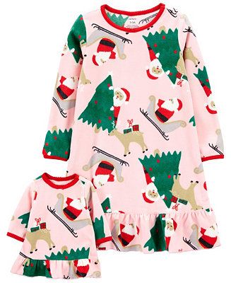 Carter's Toddler Girls Christmas Matching Nightgown and Doll Nightgown, Pack of 2 & Reviews - Paj... | Macys (US)