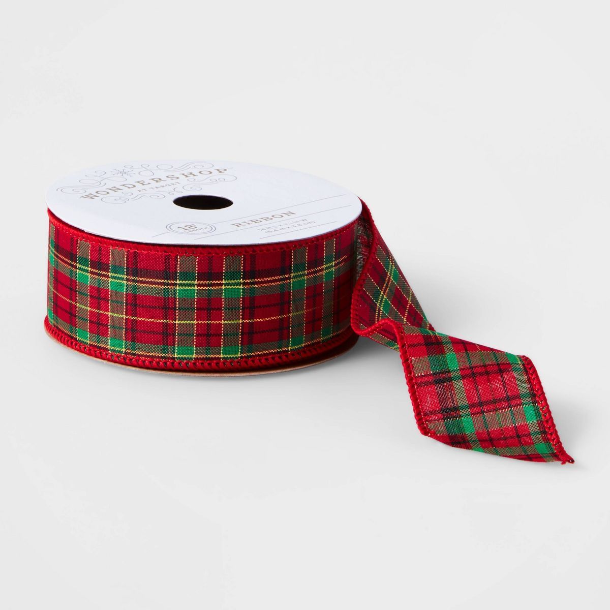 1.5" Fabric Ribbon Tartan Plaid 18ft - Wondershop™ | Target