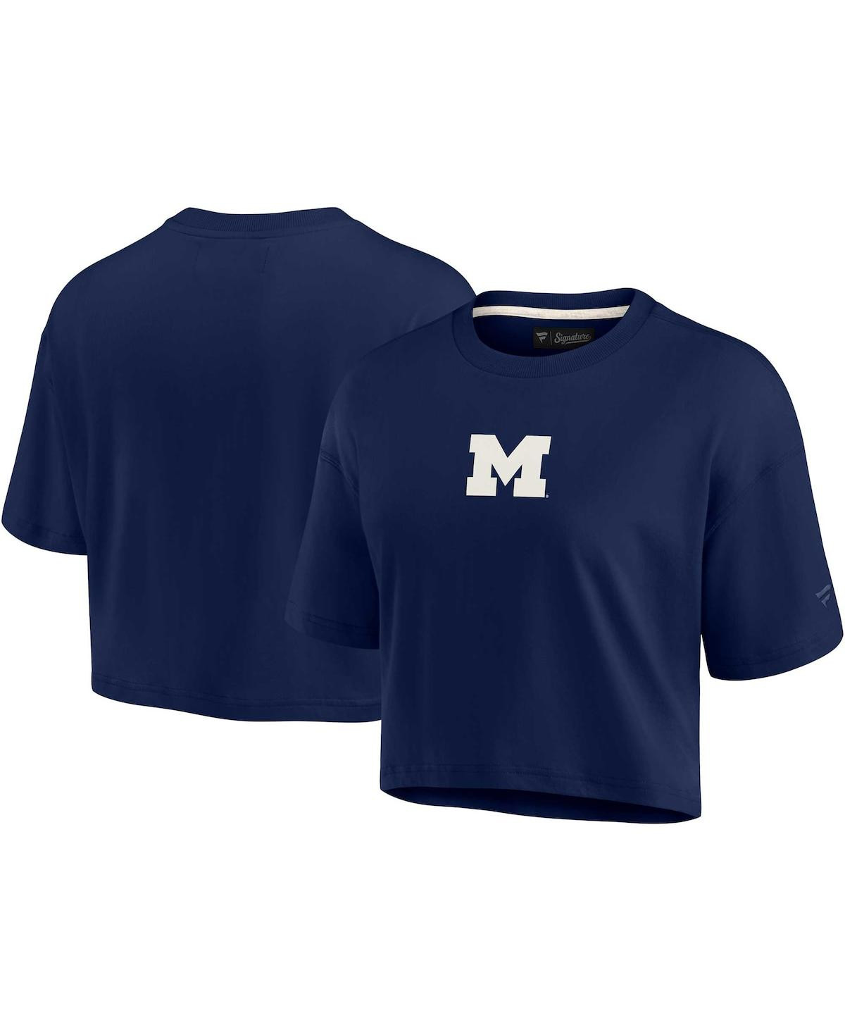 Women's Fanatics Signature Navy Michigan Wolverines Super Soft Boxy Cropped T-shirt - Navy | Macy's