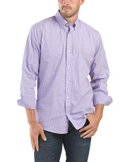 Mini Gingham Cotton Stretch Shirt | Father's Day Gifts | Marshalls | Marshalls