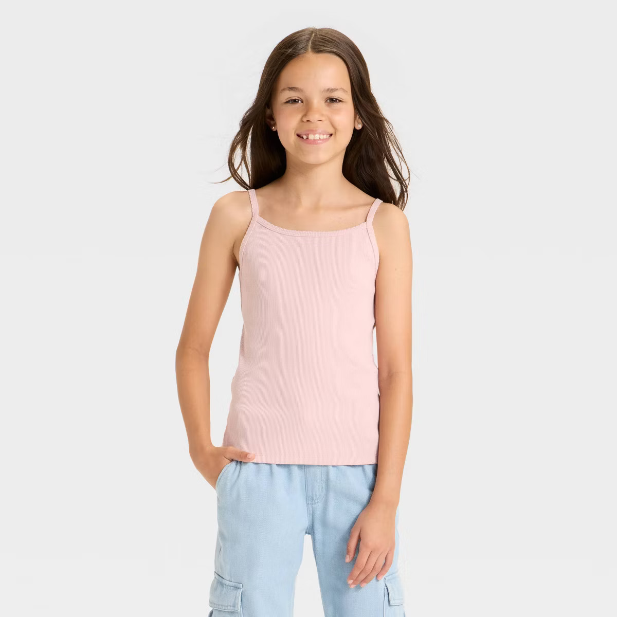 Girls' Fitted Ribbed Tank Top - Cat & Jack™ | Target