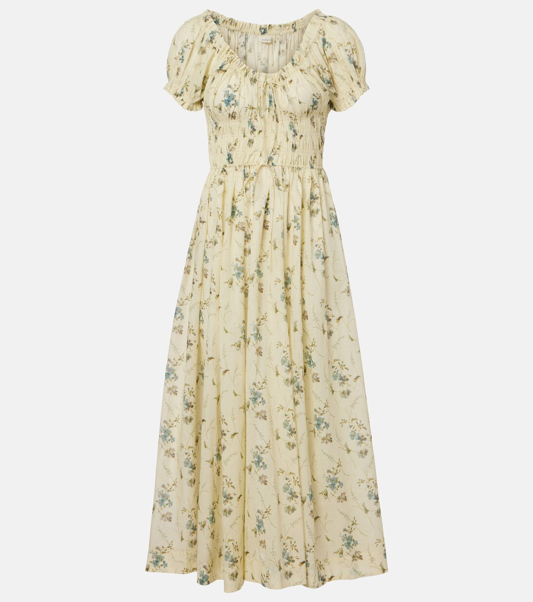 Ashlynn gathered floral cotton midi dress | Mytheresa (US/CA)