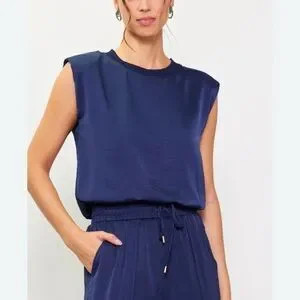 Navy Sleeveless Women's Top | Poshmark