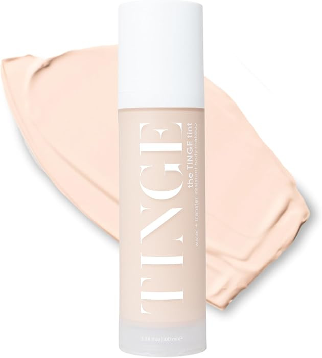 Tinge Body Makeup, Water & Transfer Resistant, Medium Coverage Cream, Lasts Up to 48 Hours, For All Skin Types, Fragrance Free, Vegan, American Made, 3.38 Fl Oz. - Fair Cool | Amazon (US)