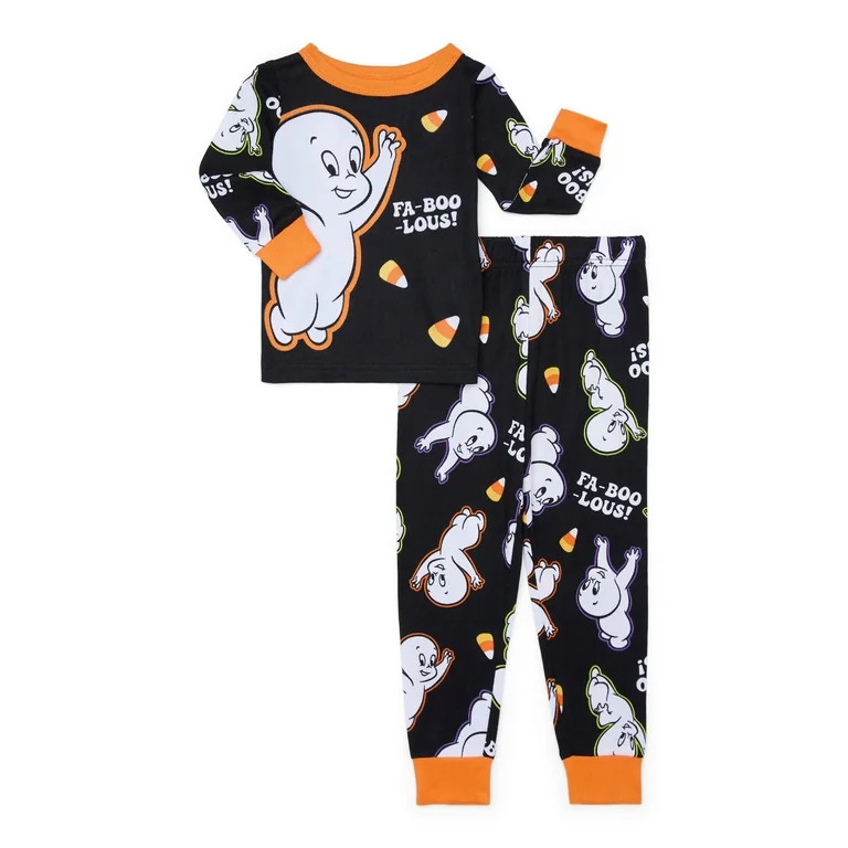 Character Toddler Halloween Glow in the Dark Pajama Set, 2-Piece, Sizes 12M-5T | Walmart (US)