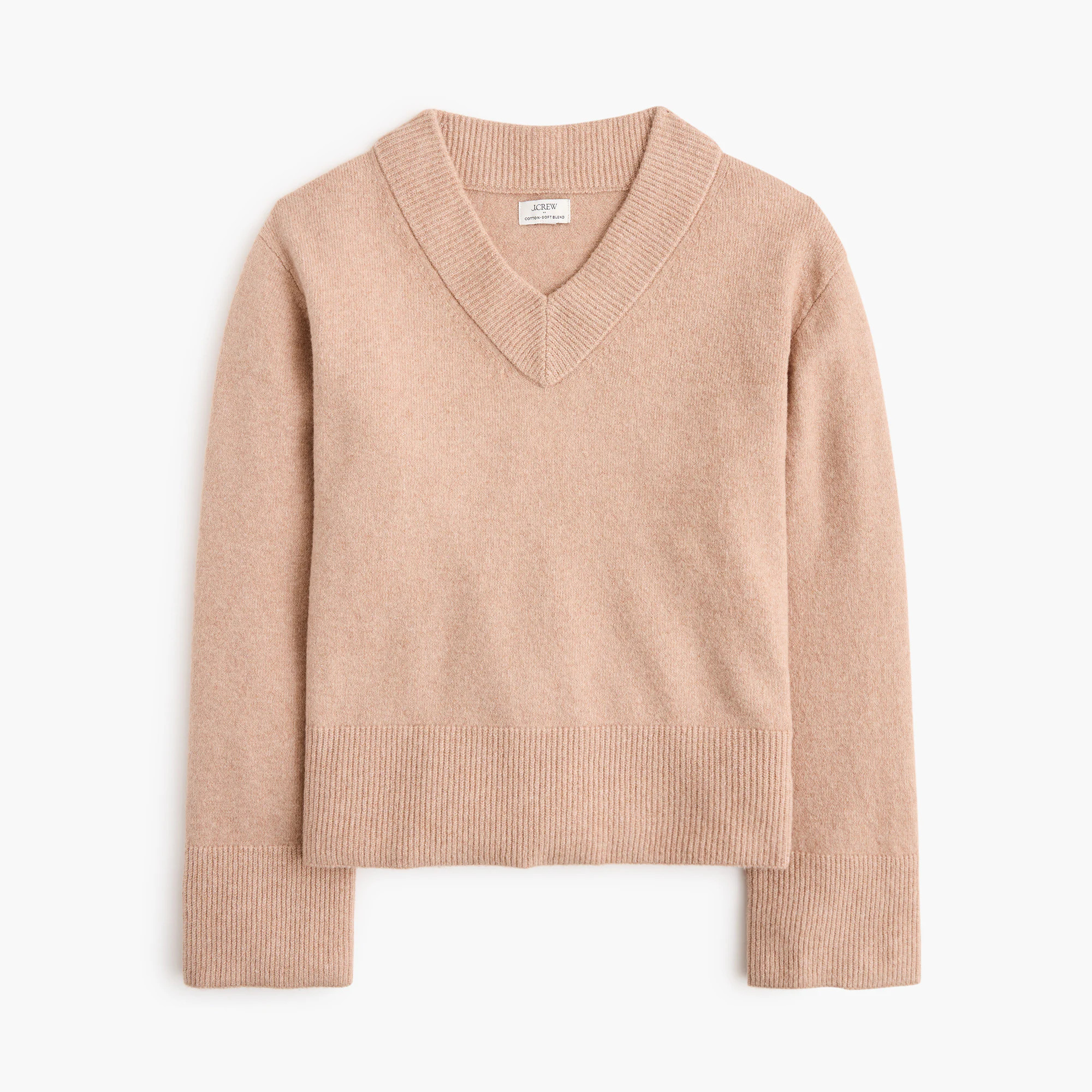 V-neck sweater in cotton-soft blend | J.Crew Factory